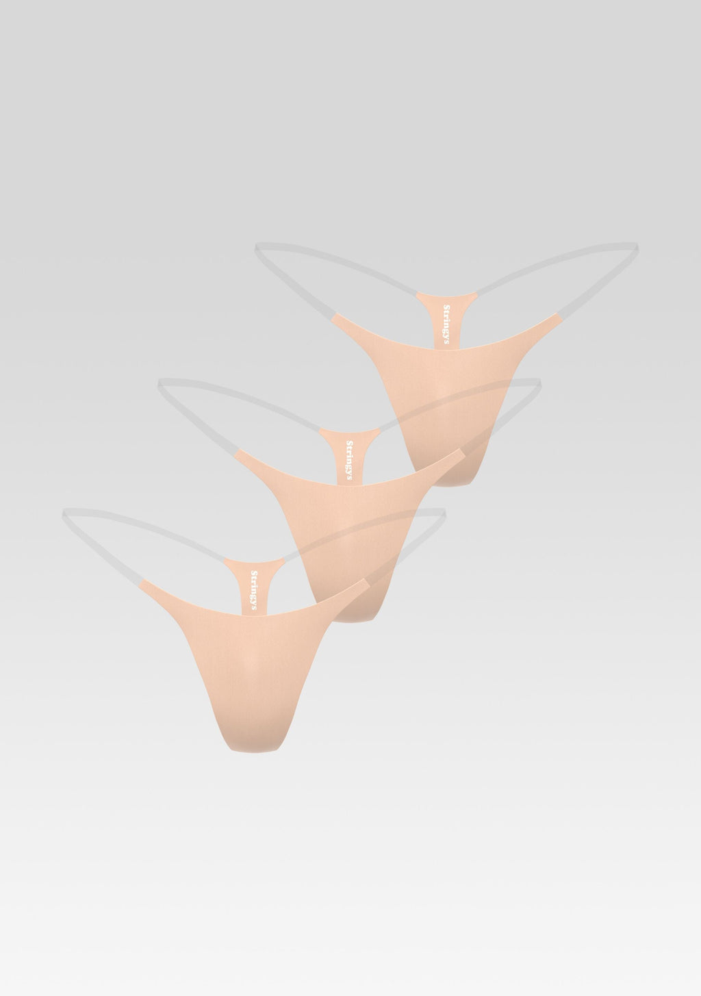 Invisible Strap 3-Pack Panty by Stringys in Sun Kissed Sand, product image 1