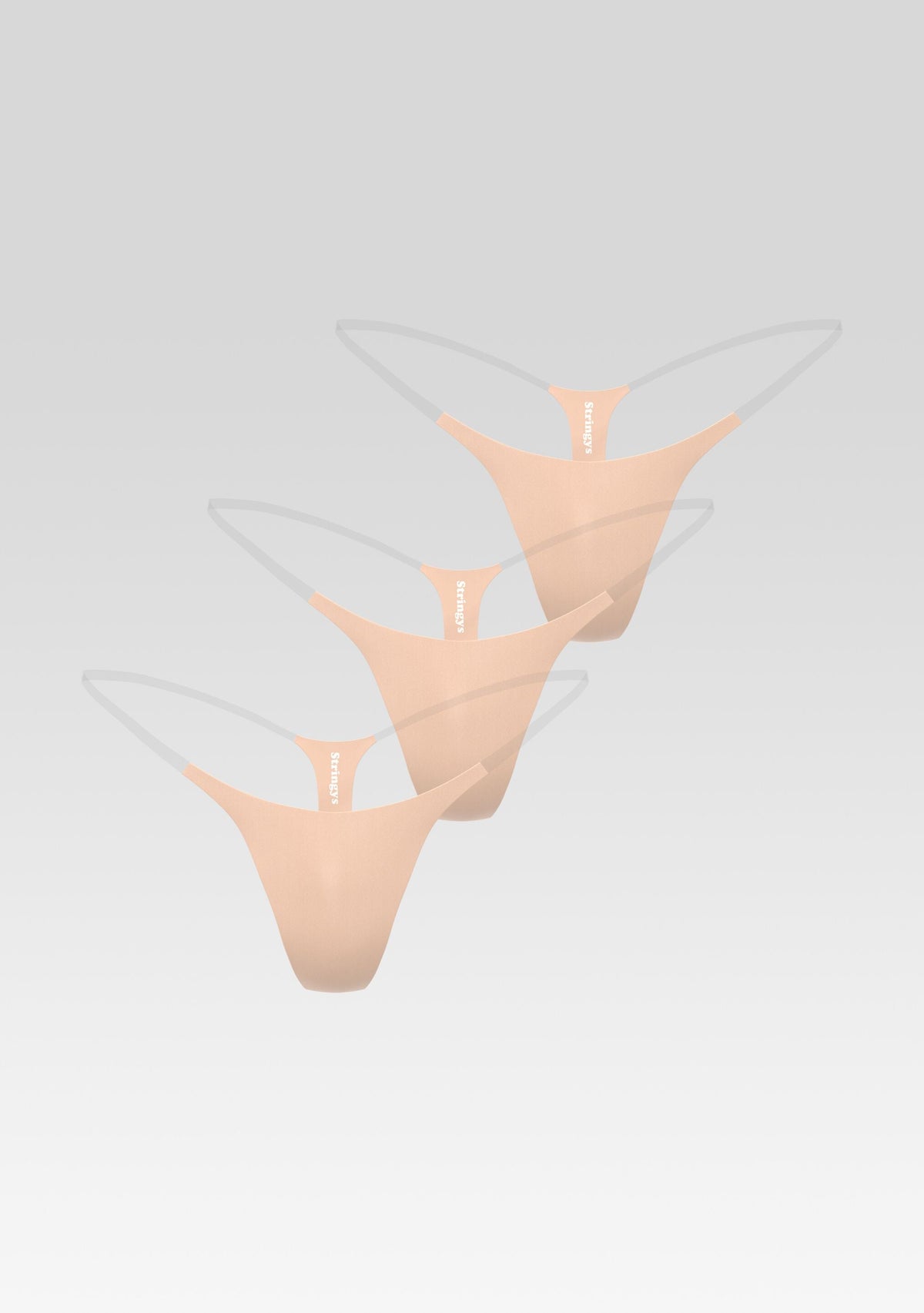 Invisible Strap 3-Pack Panty by Stringys in Sun Kissed Sand, product image 1
