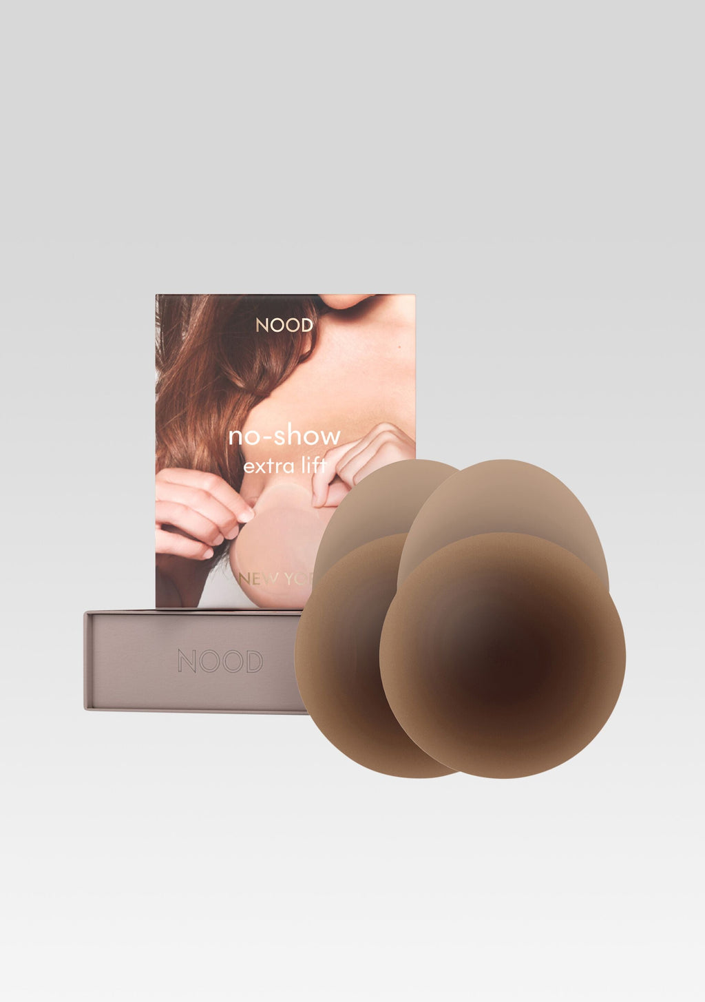 No-Show Extra Lift Nipple Covers by NOOD in Coffee, product image 1