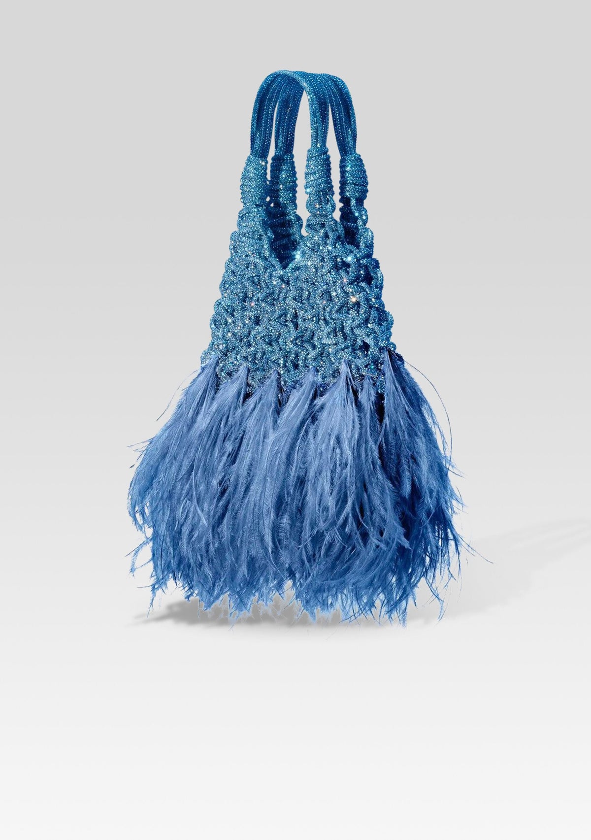 Vannifique Mini Feathers Bag by Hibourama in Jeans, product image 3