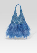 Vannifique Mini Feathers Bag by Hibourama in Jeans, product image 1