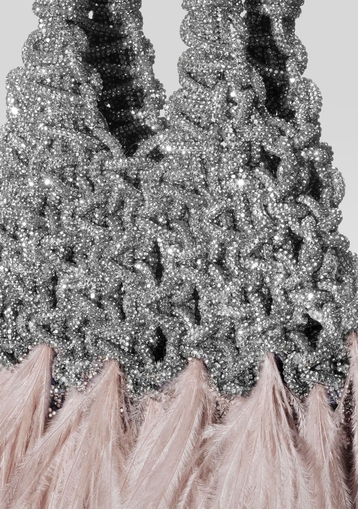 Vannifique Mini Feathers Bag by Hibourama in Crystal, product image 2