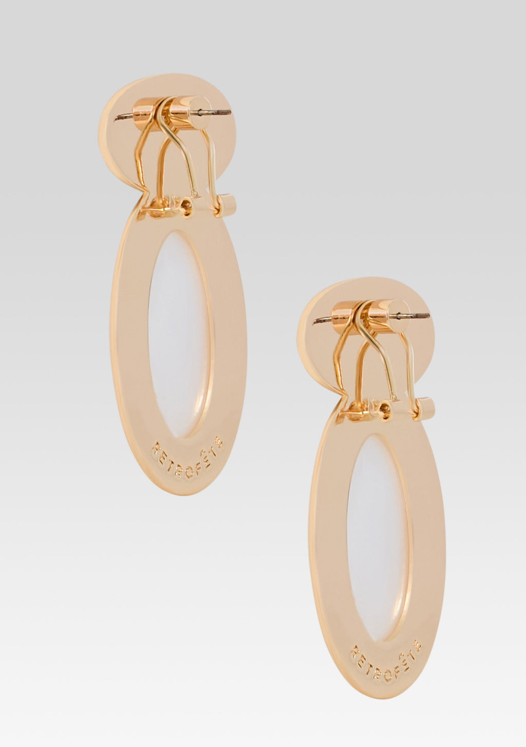Yolanda Earring by retrofête in Ochre/Pearl, product image 4