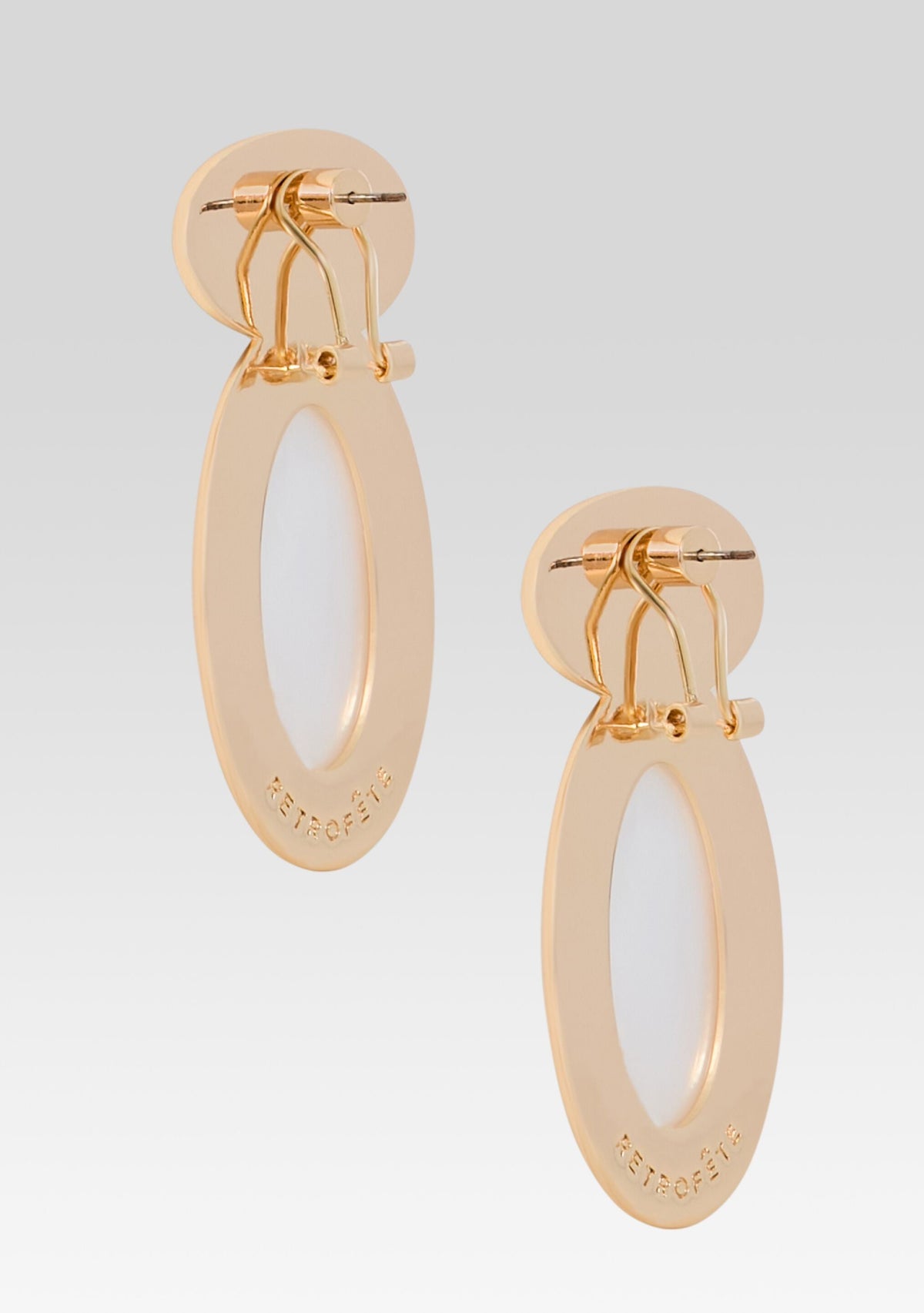 Yolanda Earring by retrofête in Ochre/Pearl, product image 4