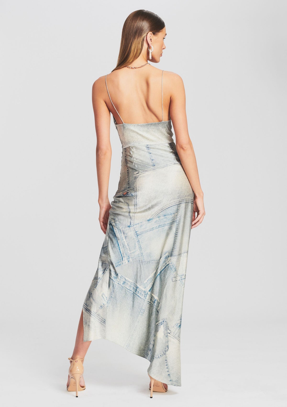 Acadia Silk Dress by retrofête in Romano Denim, product image 4