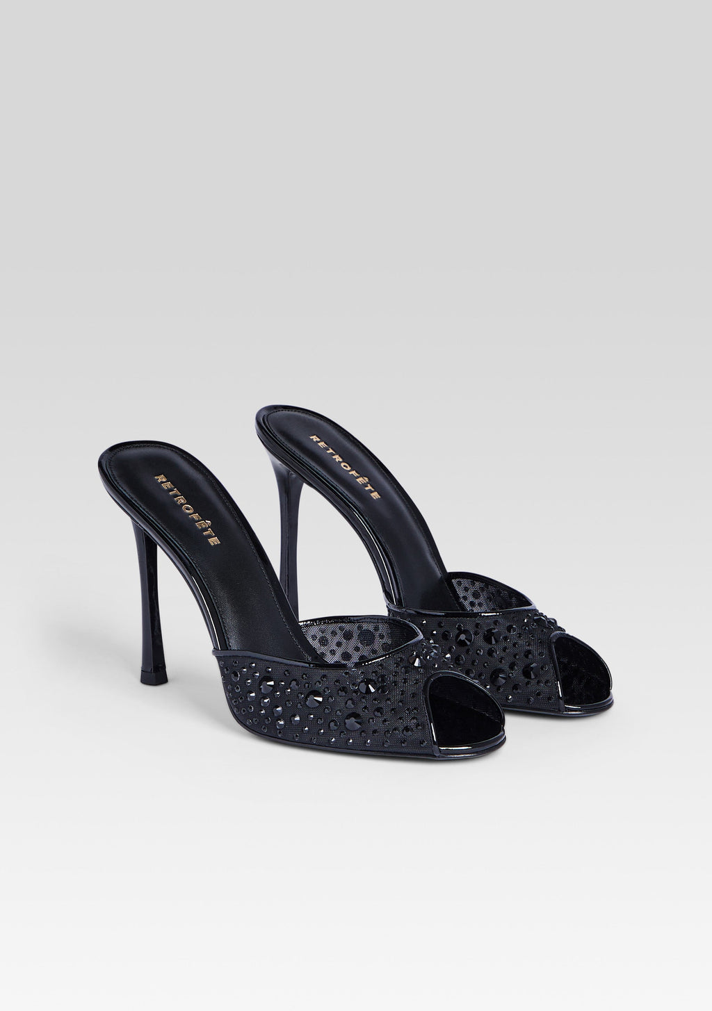 Alonia Embellished Sandal by retrofête in Black/Black, product image 4