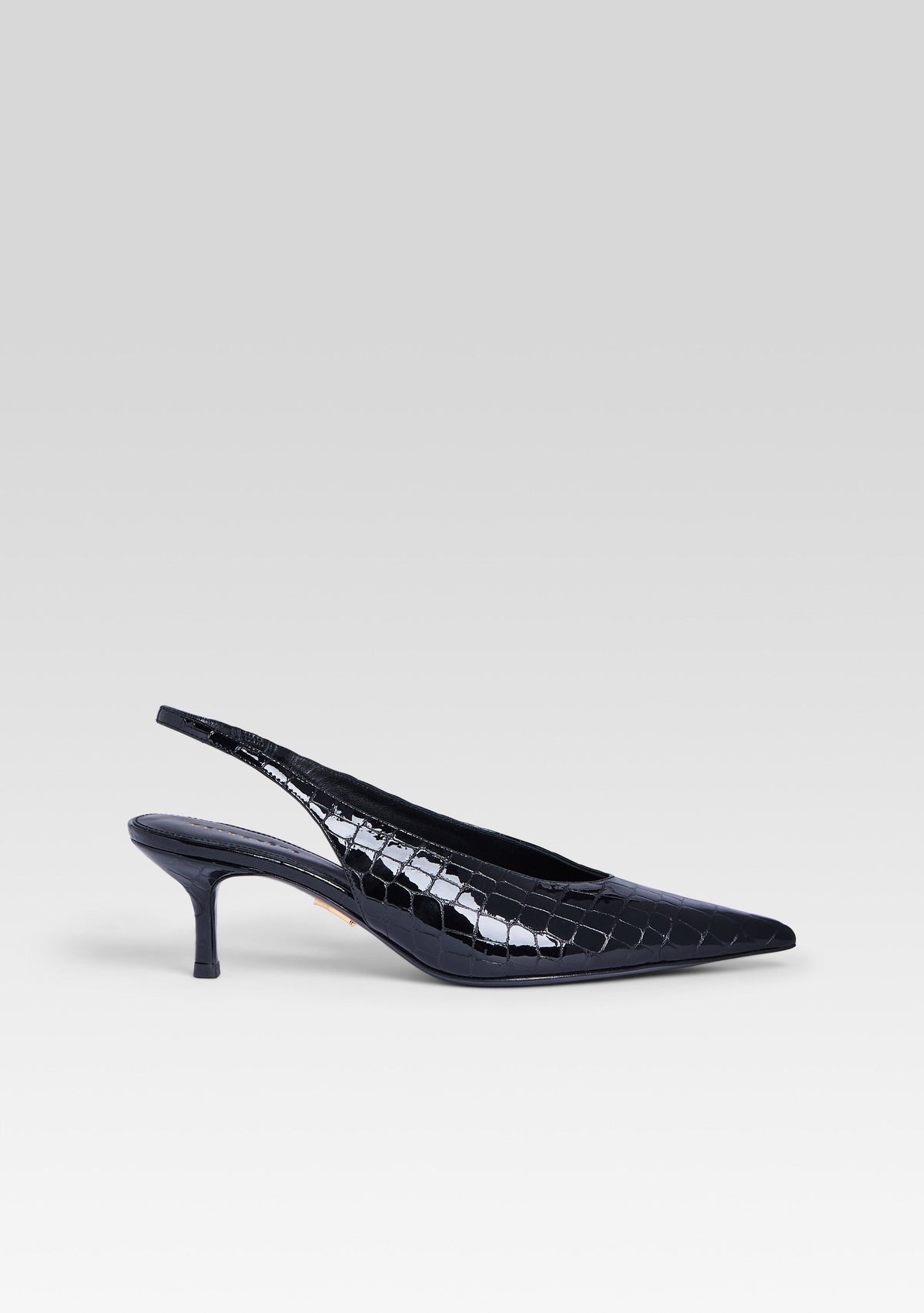Isobel Slingback by retrofête in Black Croco, product image 1