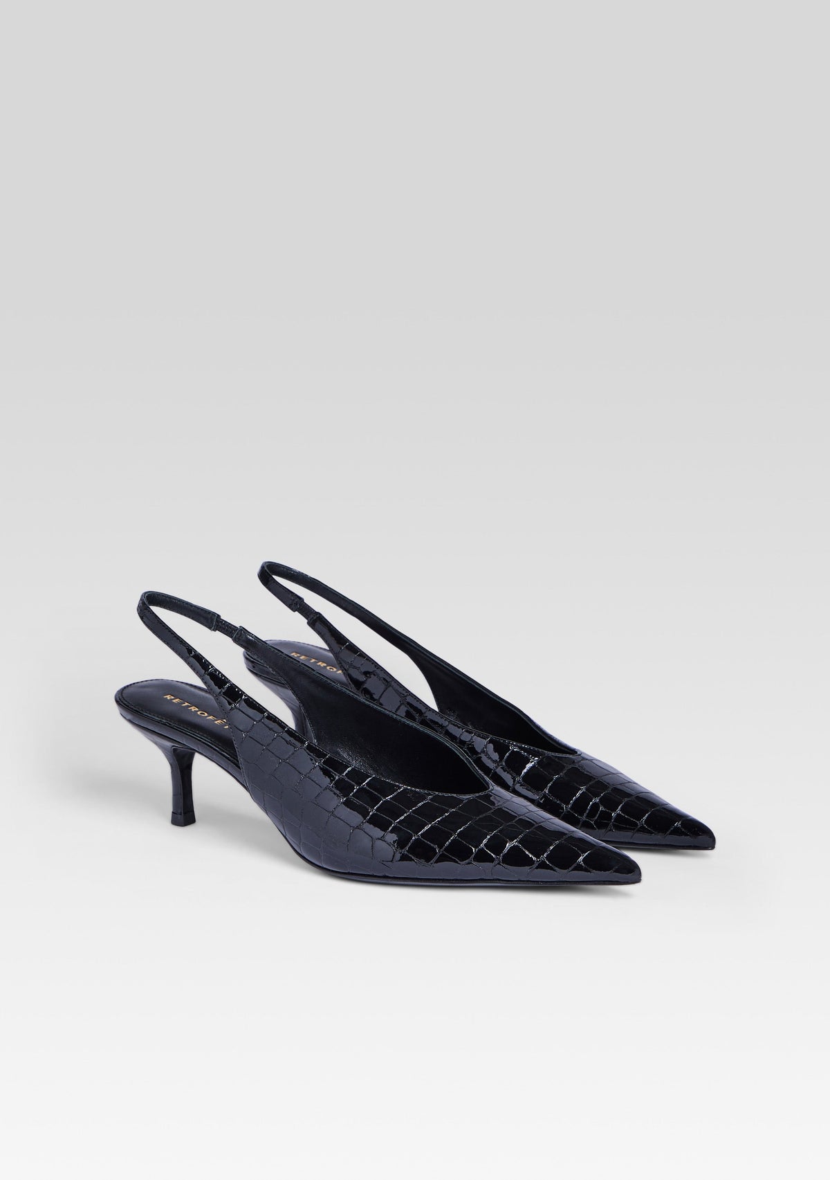 Isobel Slingback by retrofête in Black Croco, product image 4