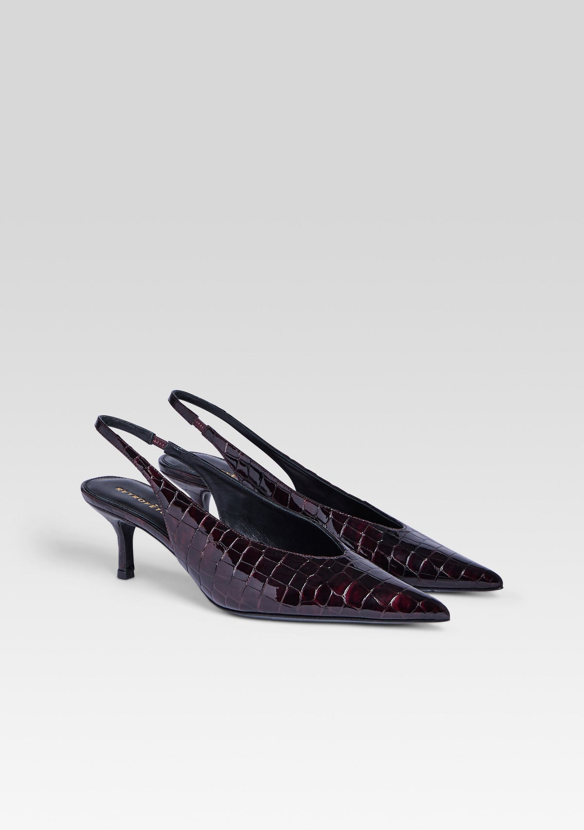 Isobel Slingback by retrofête in Burgundy Croco, product image 4
