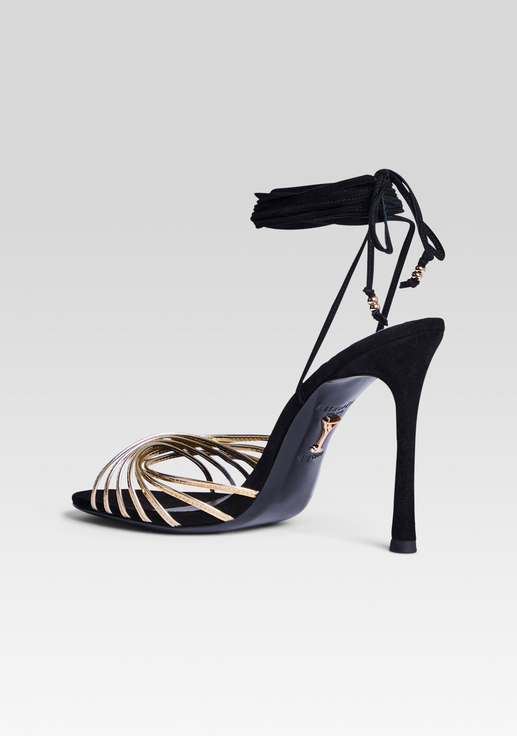 Lucio Sandal by retrofête in Gold/ Black, product image 4
