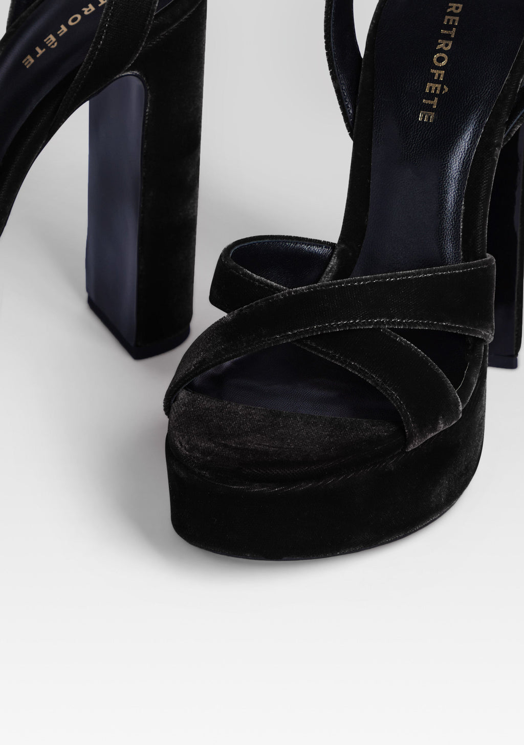 Melodia Platform Sandal by retrofête in Black, product image 2