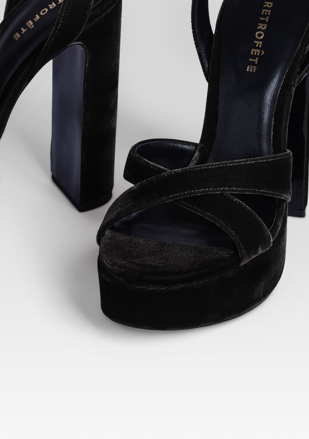 Melodia Platform Sandal by retrofête in Black, product image 2