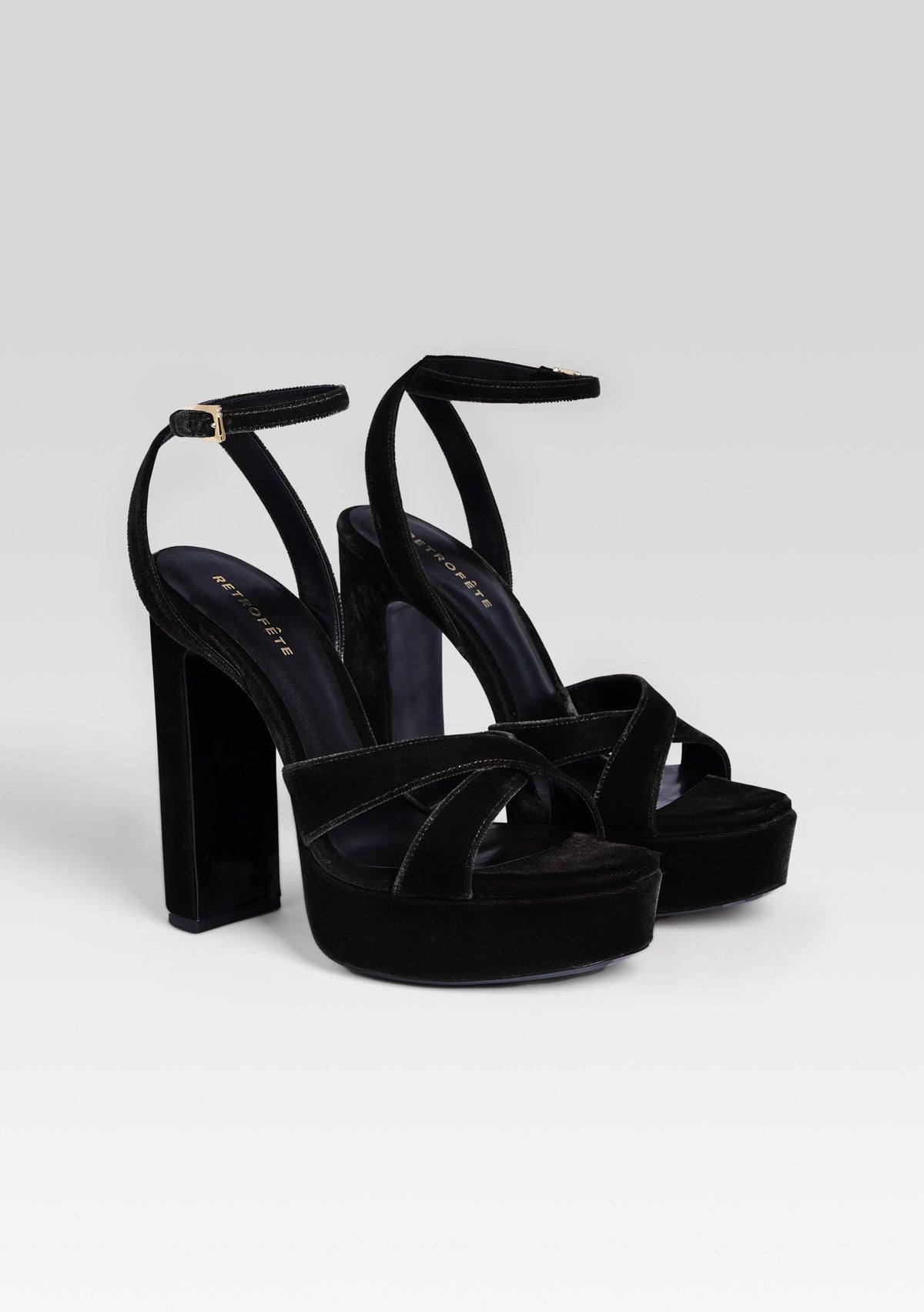Melodia Platform Sandal by retrofête in Black, product image 3