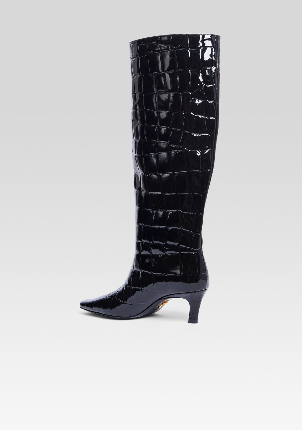 Taliah Leather Boot by retrofête in Black Croco, product image 5