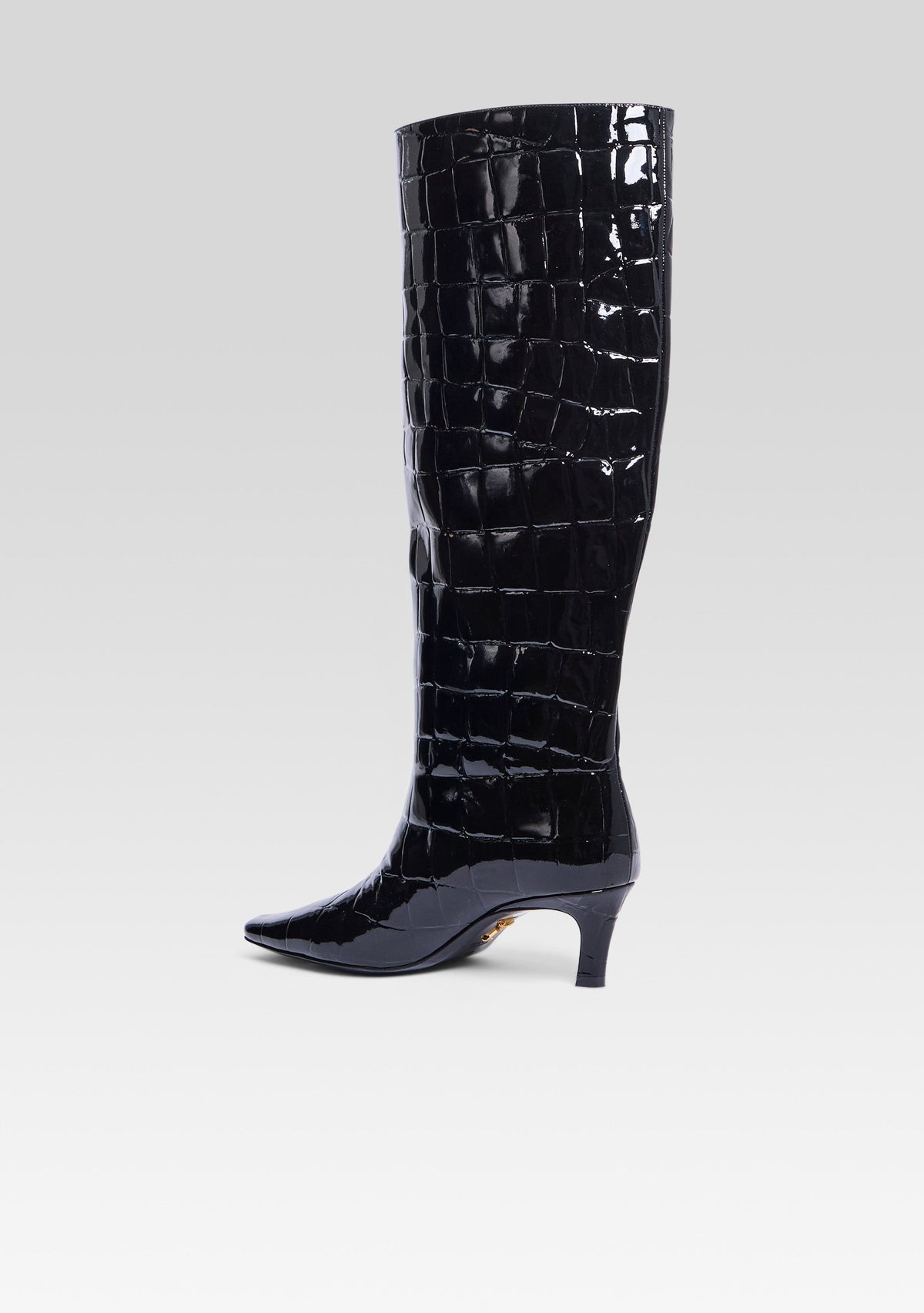 Taliah Leather Boot by retrofête in Black Croco, product image 5