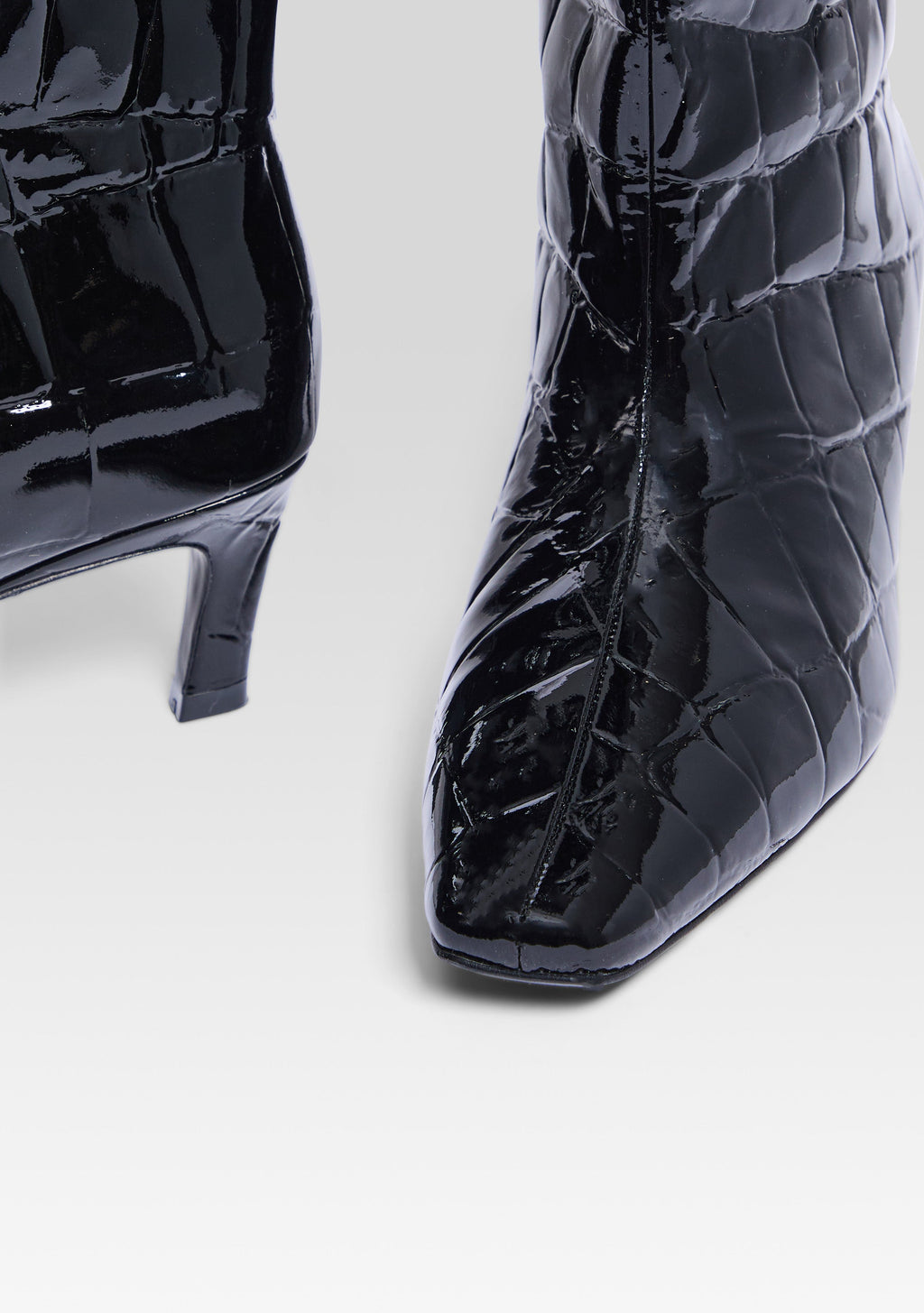 Taliah Leather Boot by retrofête in Black Croco, product image 3