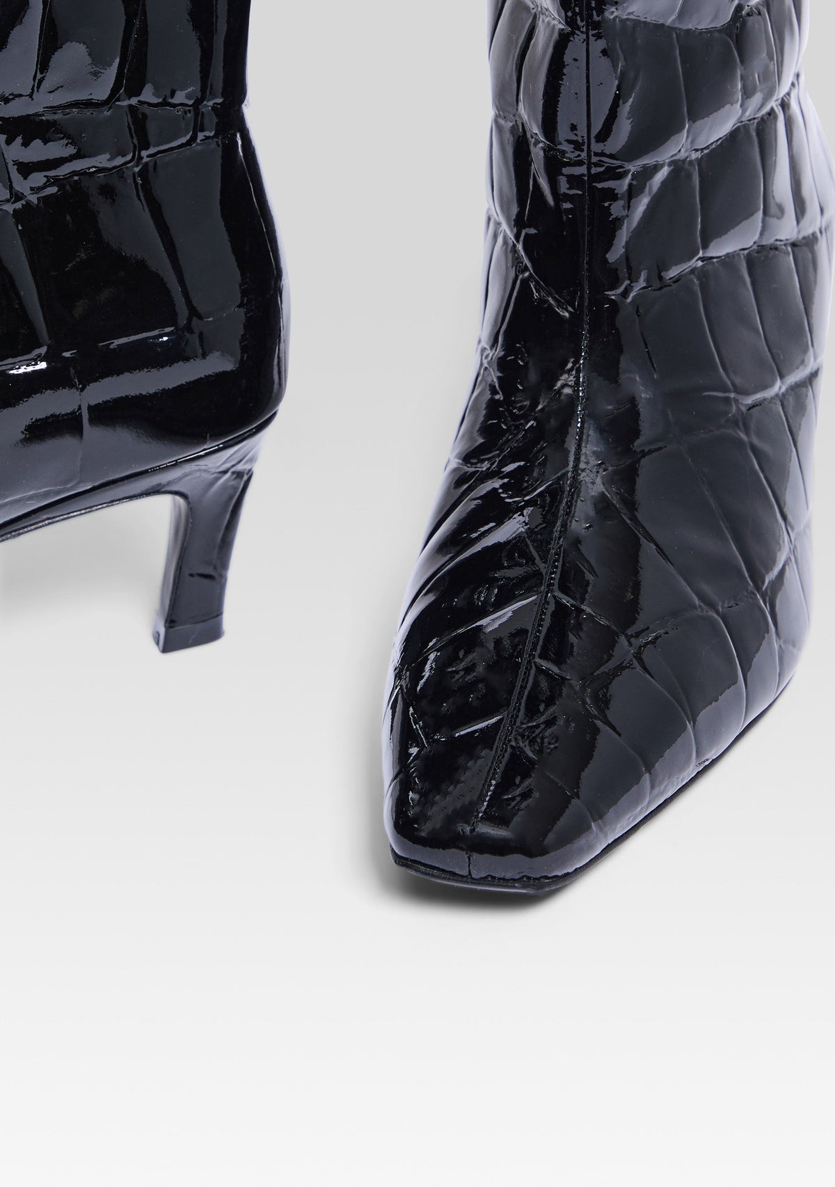 Taliah Leather Boot by retrofête in Black Croco, product image 3