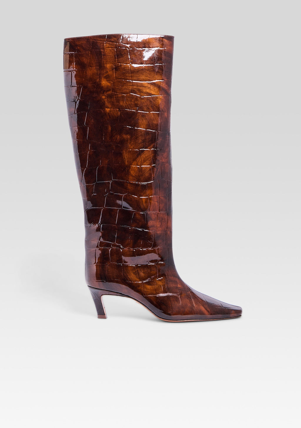Taliah Leather Boot by retrofête in Brown Croco, product image 1