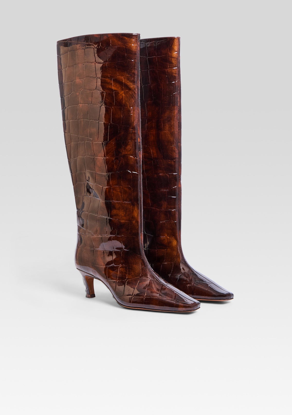 Taliah Leather Boot by retrofête in Brown Croco, product image 4