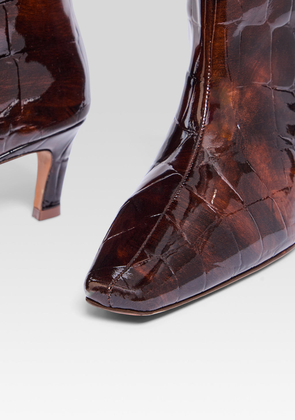 Taliah Leather Boot by retrofête in Brown Croco, product image 3