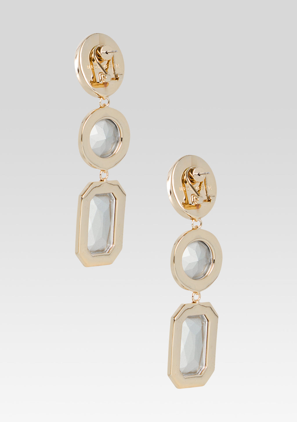 Camille Gemstone Drop Earrings by retrofête in Gold, product image 3