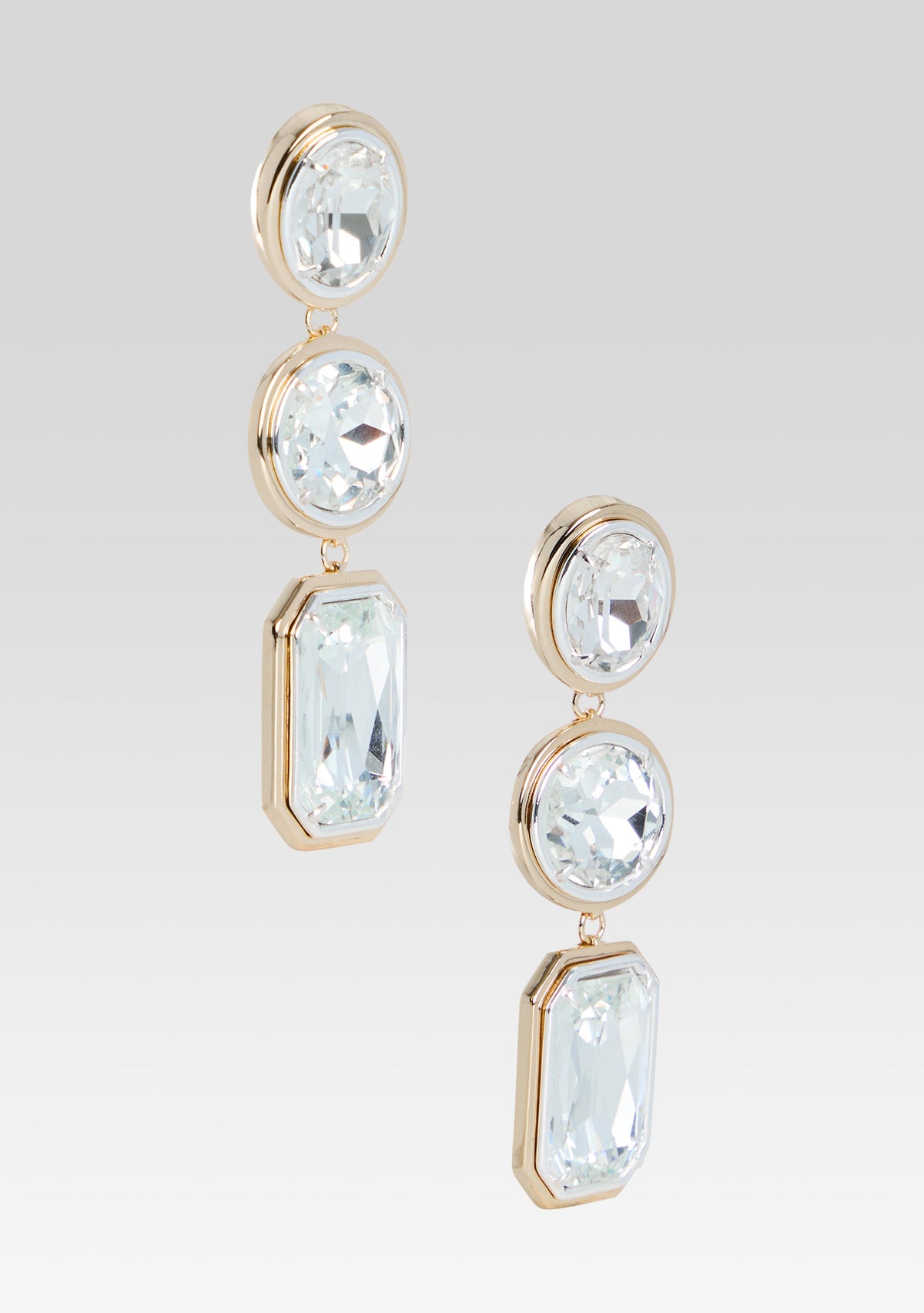 Camille Gemstone Drop Earrings by retrofête in Gold, product image 4