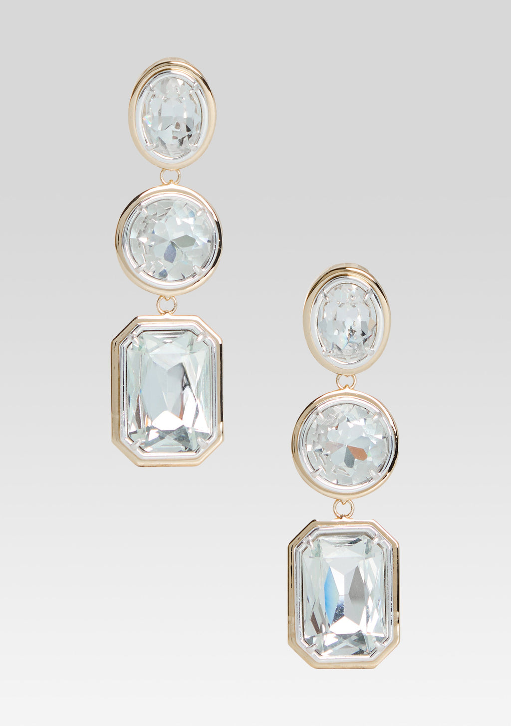 Camille Gemstone Drop Earrings by retrofête in Gold, product image 1