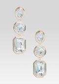 Camille Gemstone Drop Earrings by retrofête in Gold, product image 1