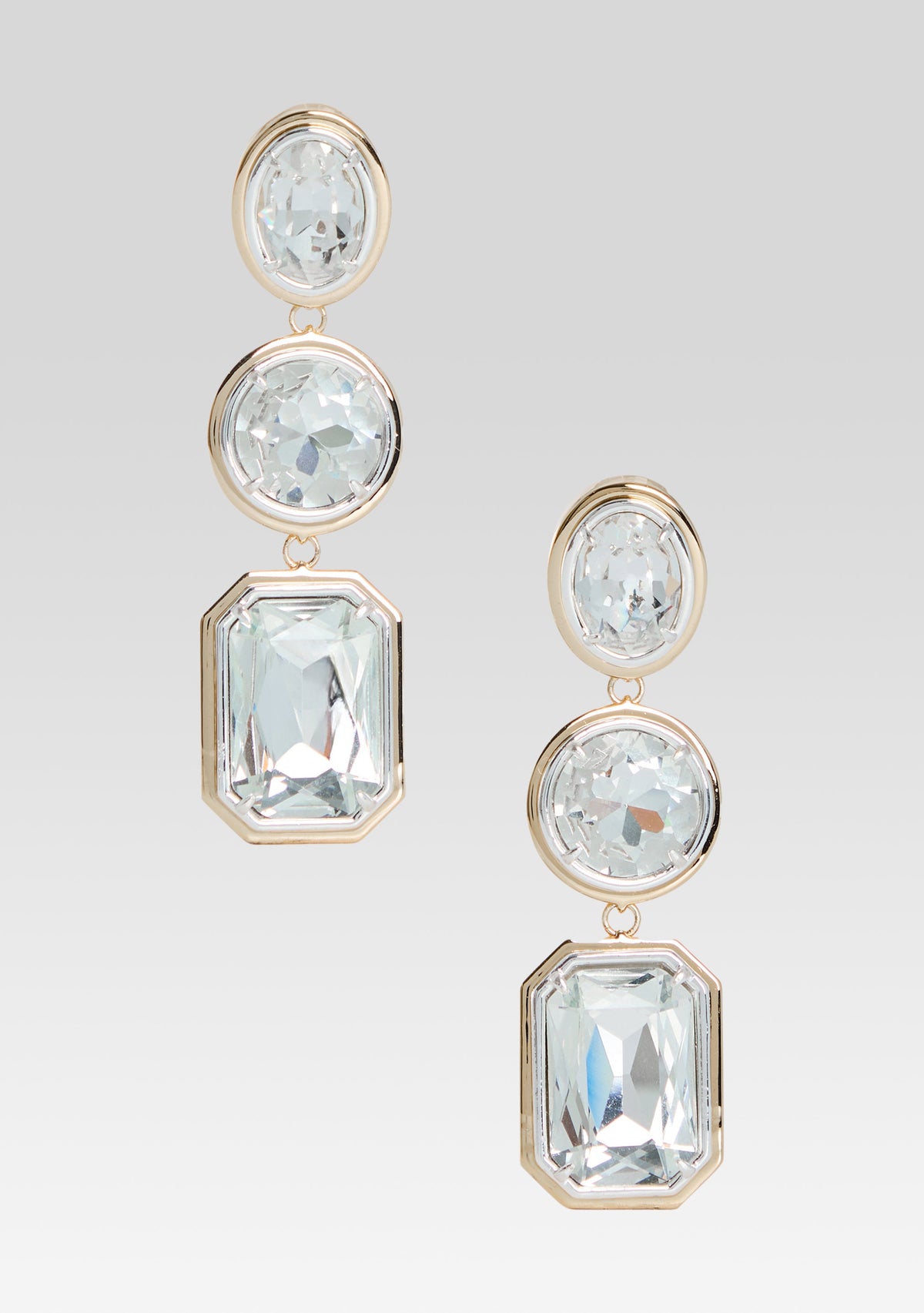 Camille Gemstone Drop Earrings by retrofête in Gold, product image 1