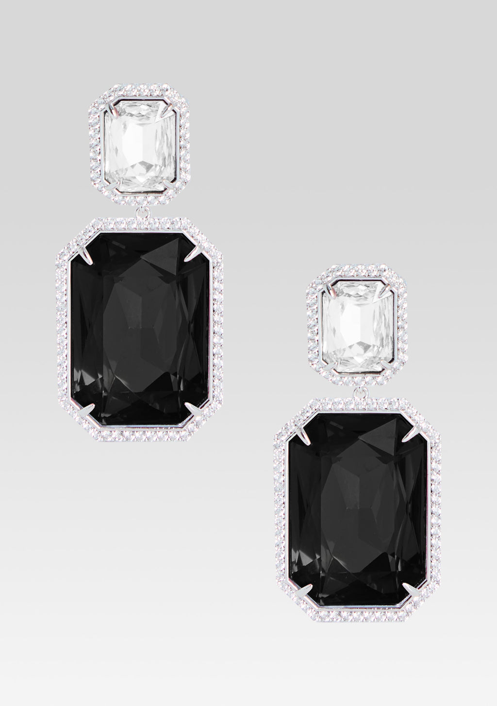 Cora Gemstone Earrings by retrofête in Black, product image 1