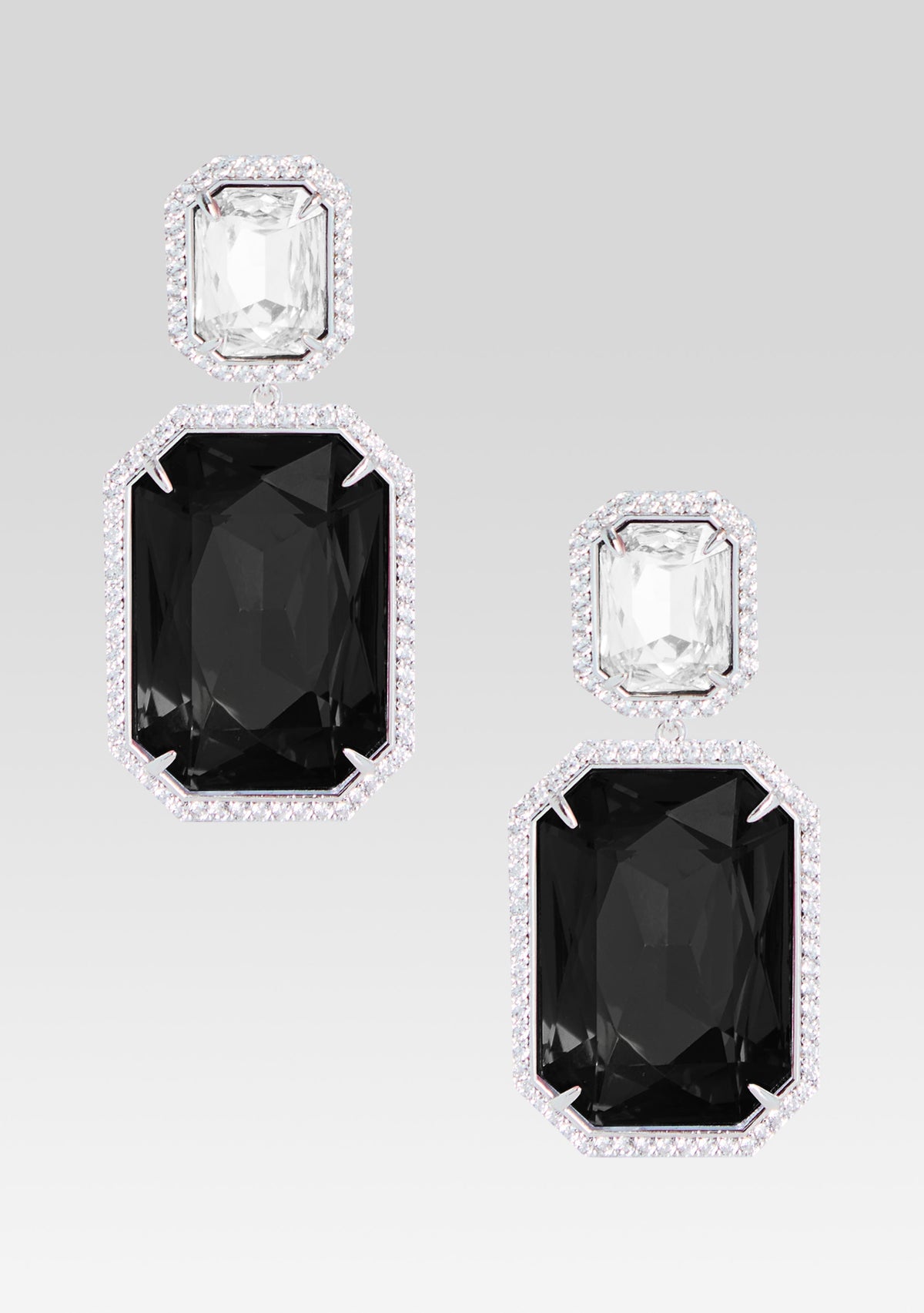 Cora Gemstone Earrings by retrofête in Black, product image 1