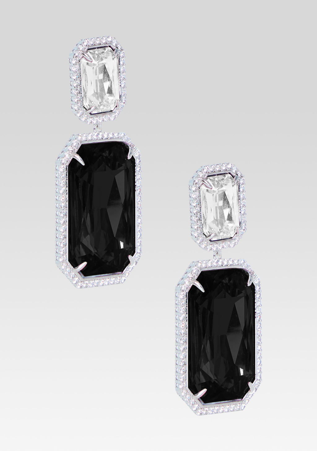 Cora Gemstone Earrings by retrofête in Black, product image 3
