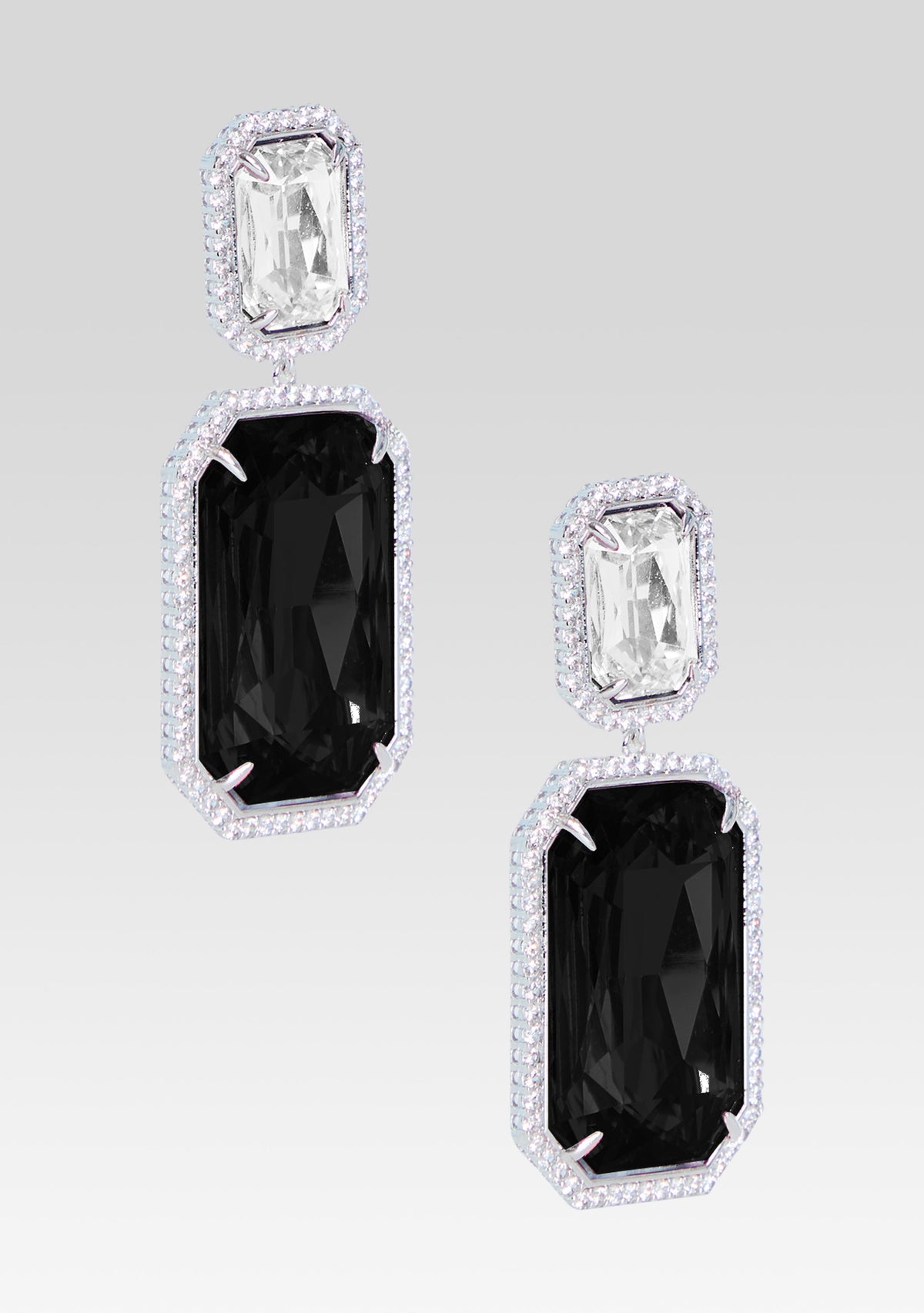 Cora Gemstone Earrings by retrofête in Black, product image 3