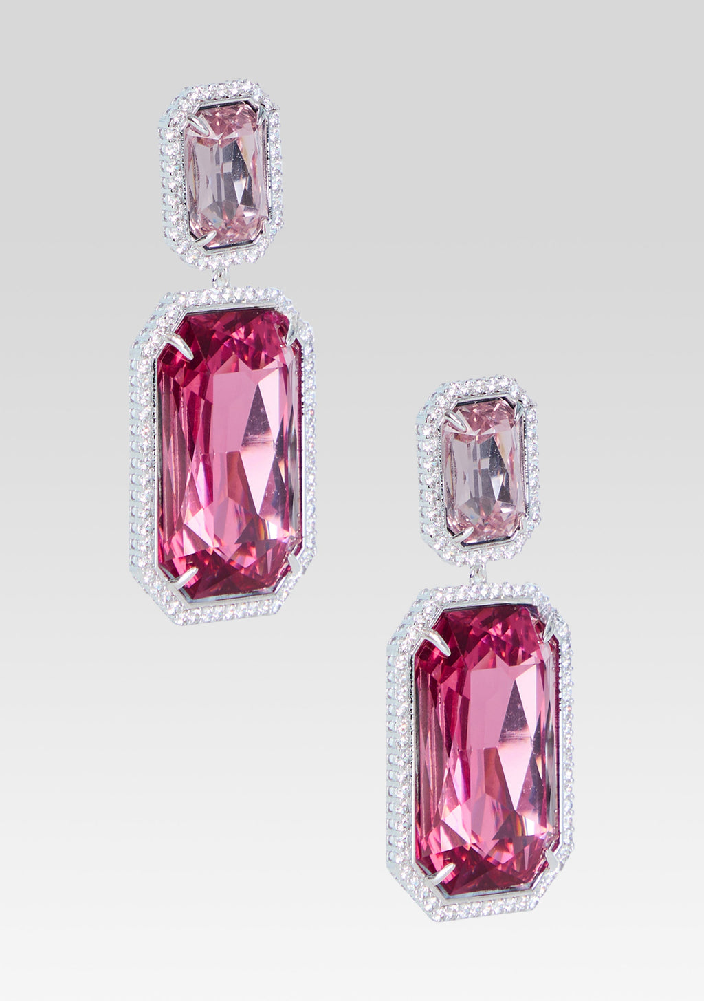 Cora Gemstone Earrings by retrofête in Cerise, product image 3
