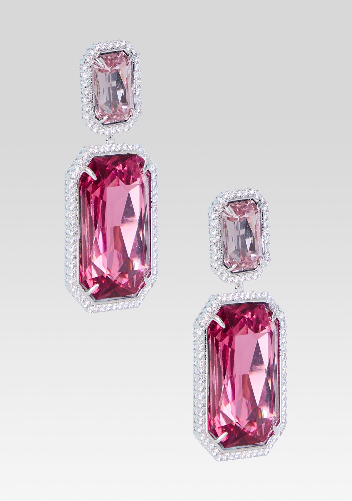 Cora Gemstone Earrings by retrofête in Cerise, product image 3