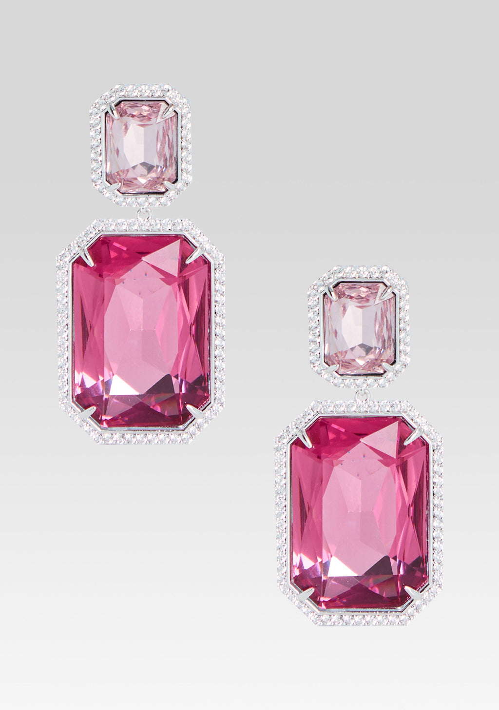 Cora Gemstone Earrings by retrofête in Cerise, product image 1