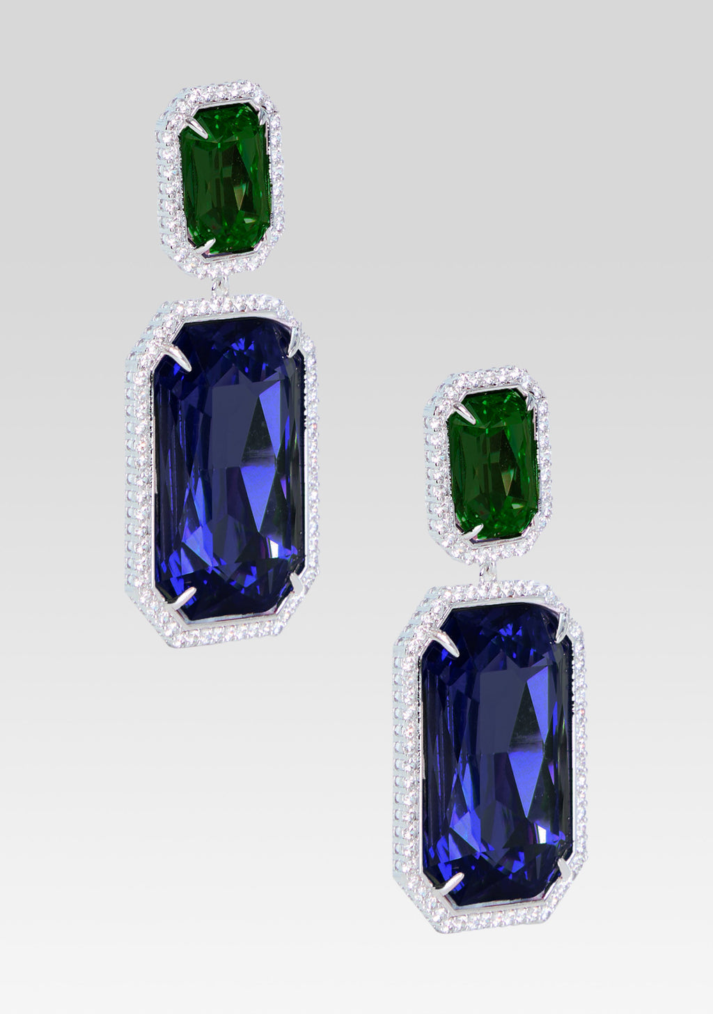 Cora Gemstone Earrings by retrofête in Sapphire, product image 3