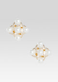 Harlow Pearl Earring by retrofête in Gold, product image 1
