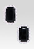 Hope Gemstone Earrings by retrofête in Black, product image 1
