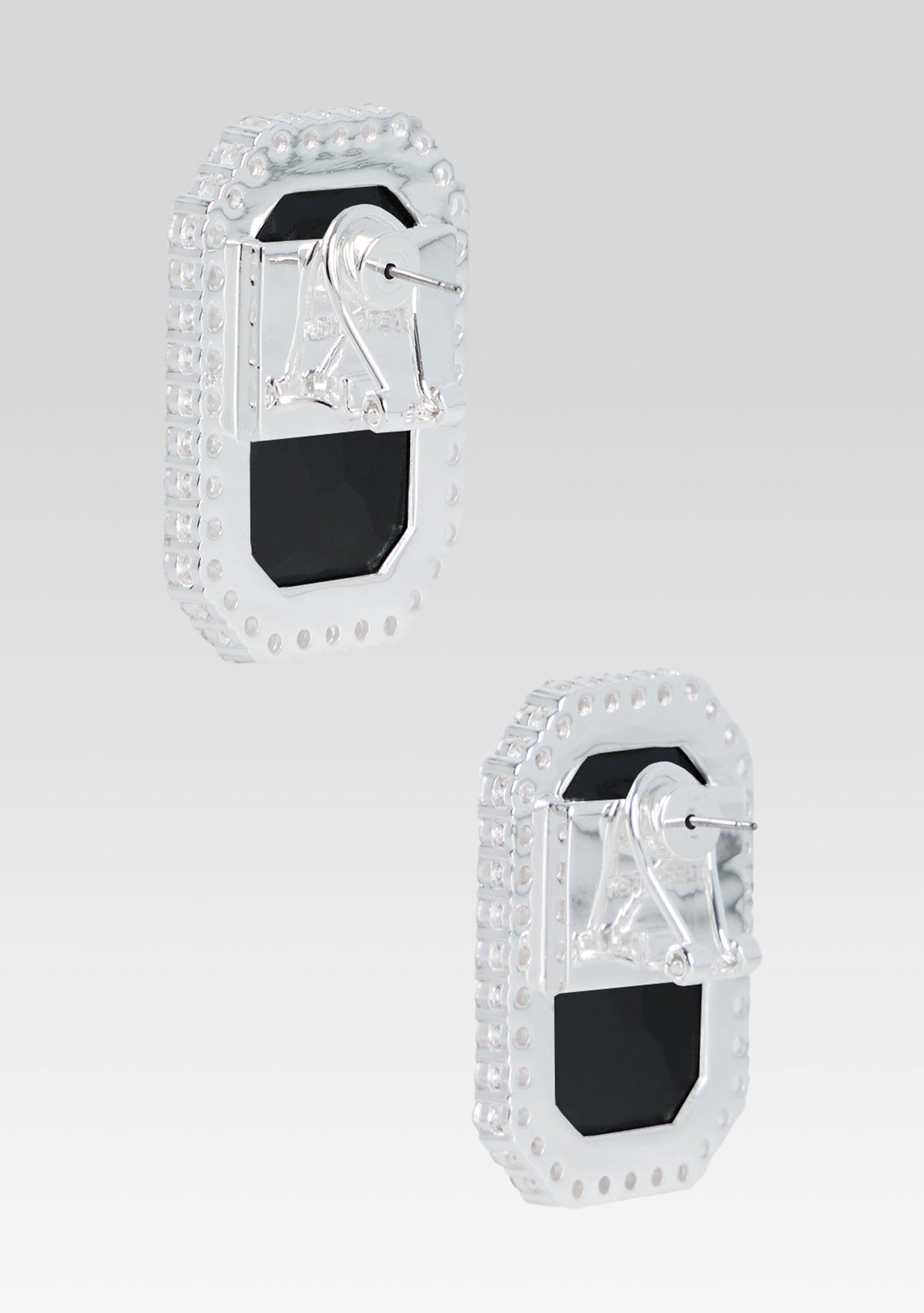 Hope Gemstone Earrings by retrofête in Black, product image 4
