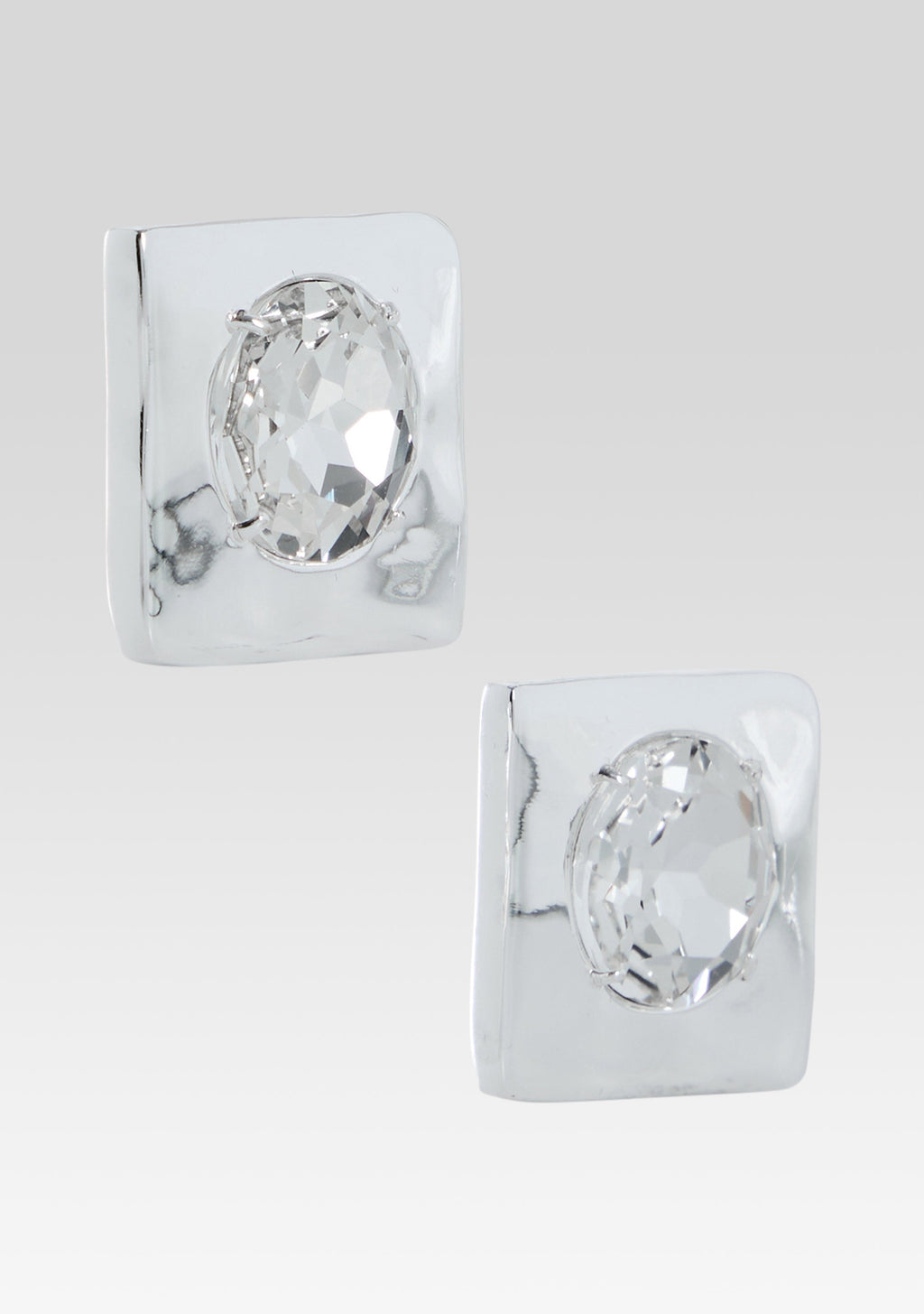 Nikki Crystal Earrings by retrofête in Silver, product image 3