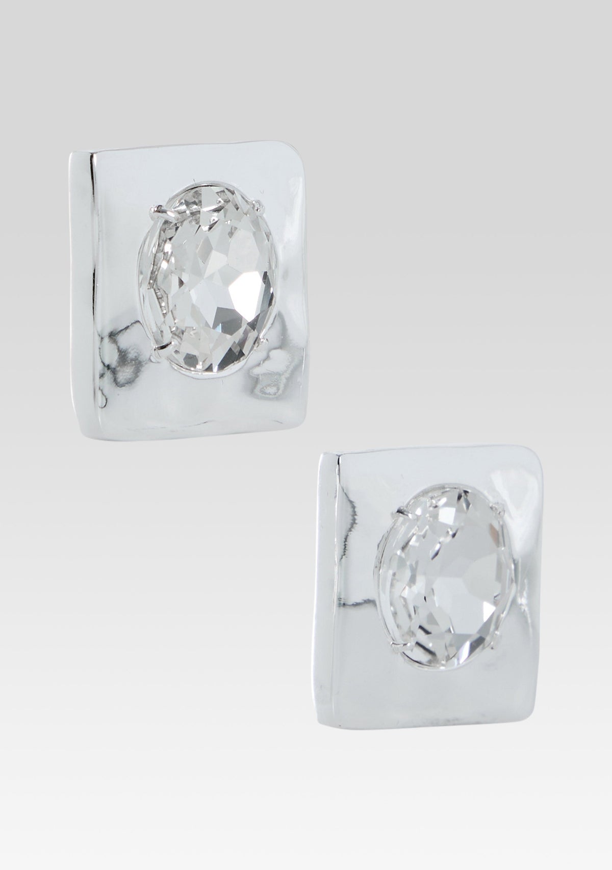 Nikki Crystal Earrings by retrofête in Silver, product image 3