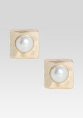 Nikki Pearl Earrings by retrofête in Gold, product image 1