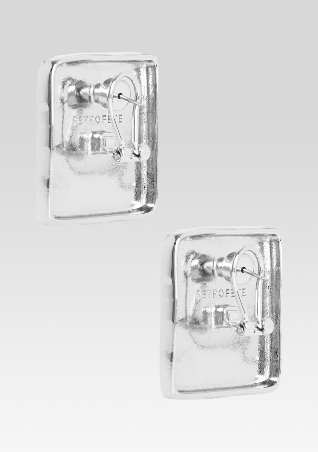 Nikki Pearl Earrings by retrofête in Silver with Pearl, product image 4