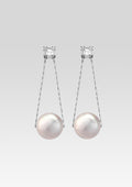 Jules Pearl Earrings by Keren Wolf in Silver, product image 1