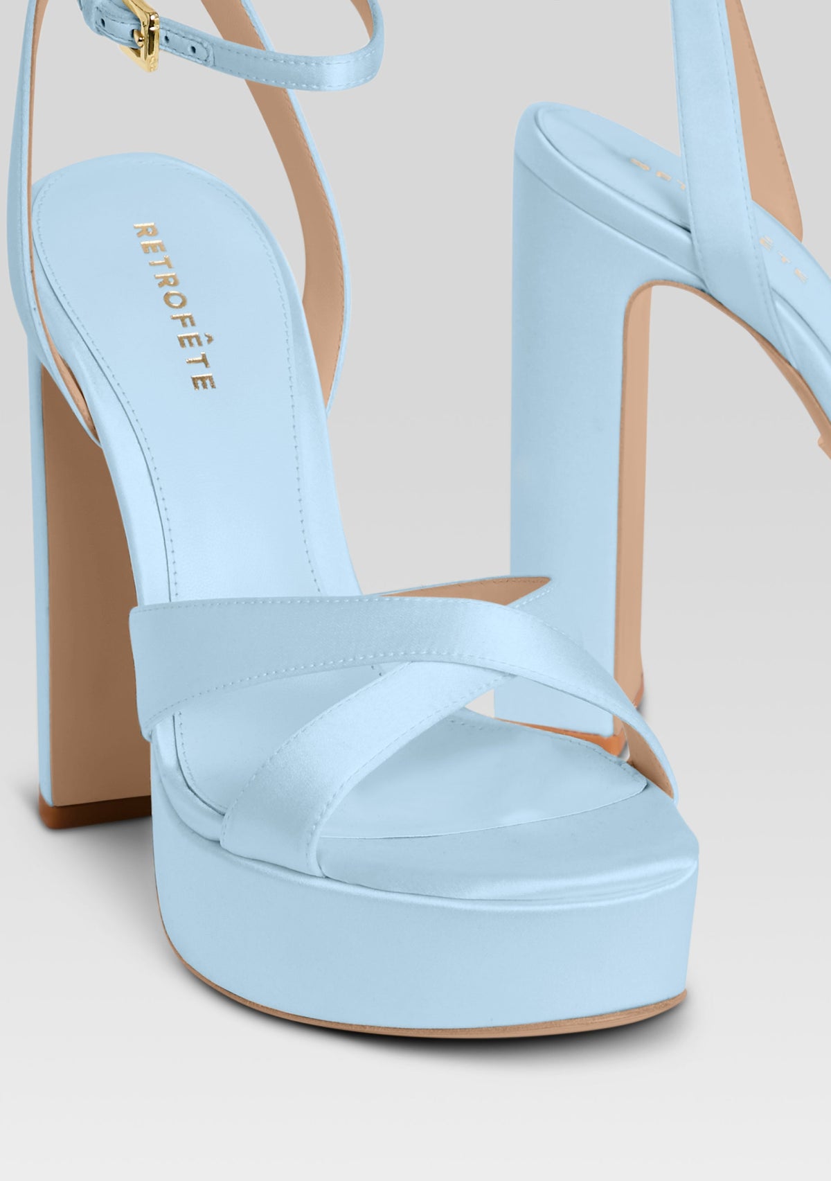 Melodia Platform Sandal by retrofête in Glace, product image 3