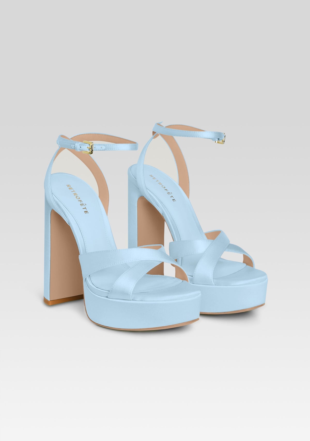 Melodia Platform Sandal by retrofête in Glace, product image 4
