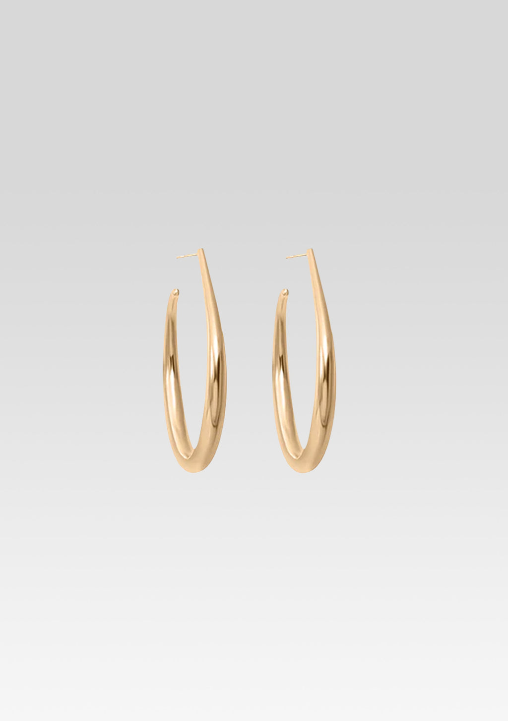 Small Moon Hoop Earrings by Keren Wolf in Gold, product image 1