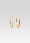 Small Moon Hoop Earrings by Keren Wolf in Gold, product image 1