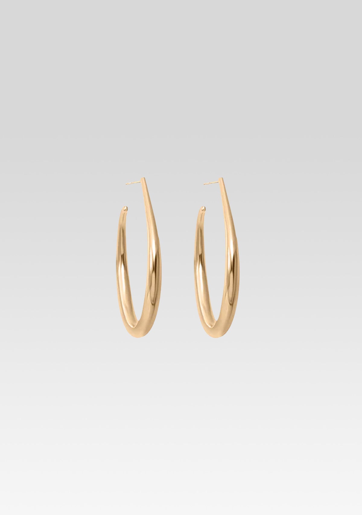 Small Moon Hoop Earrings by Keren Wolf in Gold, product image 1